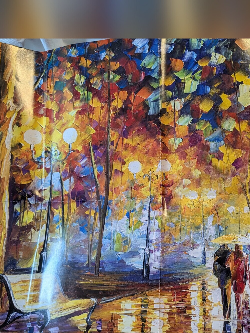 1000 Piece Jigsaw Puzzle "Oil Painting Rains Walk In The Park"